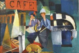 August Macke, Café am See, 1913 Franz Marc Museum, Kochel a. See Dauerleihgabe aus Privatbesitz