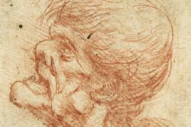 LEONARDO DA VINCI (1452–1519) Kopf eines alten Mannes oder einer alten Frau im Profil, um 1495-1505