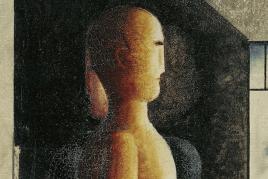 Oskar Schlemmer, Akt, Frau und Kommender, 1925, Öl auf Leinwand (Detail) © Staatliche Museen zu Berlin, Nationalgalerie / Jörg P. Anders