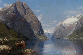 Anton G. Rasmussen Ein norwegischer Fjord im Sommer, Museum Kunst der Westküste, Alkersum/Föhr, Foto: Lukas Spörl