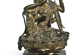 A GILT-BRONZE FIGURE OF CINTAMANICAKRA AVALOKITESHVARA LATE TANG DYNASTY / FIVE DYNASTIES Estimate  60,000 — 80,000  USD  LOT SOLD.	2,060,000 USD