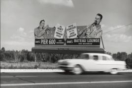 William Claxton Al Hirt & Pete Fountain, Billboard sign, near New Orleans 1960_copyright William Claxton courtesy Galerie Bene Taschen