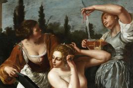 Artemisia Gentileschi: Bathseba im Bad (Ausschnitt), Öl auf Leinwand, 261 x 223 cm, SPSG