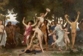 Lot 38 Property from the Direct Descendants of the Artist William Bouguereau La Jeunesse De Bacchus Signed W- BOUGUEREAU- and dated 1884 (lower left) Oil on canvas 130 3/8 by 240 1/8 in. 331 by 610 cm Estimate $25/35 million