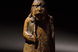 Sotheby’s London, 2 July 2019 Old Master Sculpture & Works of Art   Attributed to the Lewis Chessman Workshop Probably Norwegian, Trondheim, 13th Century   A Warder   walrus ivory 8.8cm., 3½in.   Estimate £600,000-1,000,000 Sold for £735,000 / $927,423