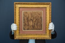 ANDREA MANTEGNA   Recently Rediscovered Drawing for his Famed Series THE TRIUMPHS OF CAESAR *Estimated to Achieve in Excess of $12 Million*