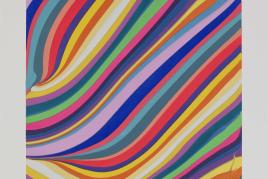 Ian Davenport, Midday, aus der Serie "Diagonals", 2019, Radierung, 62 x 62 cm, Ed. 30, signiert und nummeriert