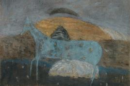 Abb.: Cavallo azzurro, Öl/Leinwand, 1951, Galerie Magne