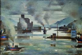 Mahmoud Said, Piraeus at dawn, 1949, oil on board (est. £300,000-400,000)