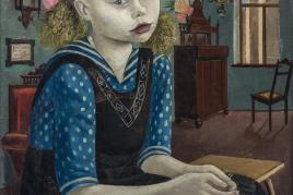 Otto Dix (1891–1969) Mädchen am Sonntag, 1921 Öl auf Leinwand auf Pappe auf Pressspan, 84 x 67 cm Kunstsammlungen Chemnitz – Museum Gunzenhauser, Eigentum der Stiftung Gunzenhauser, Chemnitz Foto: Kunstsammlungen Chemnitz/László Tóth © VG Bild-Kunst, Bonn 2020