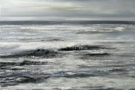 Bild 10: Gabriele Einstein, sea, Öl auf Leinwand, 2020,100&80 cm. 2.200 €