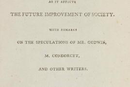 420000358 THOMAS ROBERT MALTHUS An Essay on the Principle of Population, 1798. Schätzpreis: € 60.000