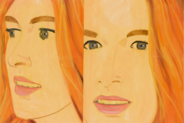 Alex Katz, Ariel 2, 2020, oil on linen, 48x66 in. Courtesy Galerie Thaddaeus Ropac