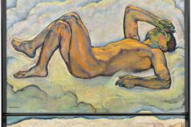 Koloman Moser Feldeinsamkeit  (Knabenakt in Wolken)  Schätzpreis: 250.000 – 500.000 €  Meistbot € 750.000