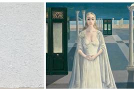 Illustrated from Left to Right: Robert Ryman, Contract, sold for $2.7 million; Paul Delvaux, L’Impératrice, sold for $1.2 million