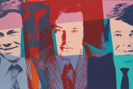 Andy Warhol, The Three Gentlemen, 1982 . Acryl/Siebdruck/Leinwand, 101,8 x 203,4 cm © 2020 The Andy Warhol Foundation for the Visual Arts, Inc./Licensed by Artists Rights Society (ARS), New York