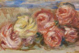 Pierre-Auguste Renoir                                                           Rosen                                                                                                                                          Öl auf Leinwand, um 1915                                                                                                                                                                                      20 x 34 cm / 7.8 x 13.3 inches