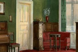 Atelier Gust. Dorén, Bemalung und Einrichtung für ein Wohnzimmer, 1904, Gouache, Foto: © Peter Nils Dorén (Detail)