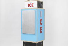 Tom Sachs Ice Box , 2020 Plywood, authentic polymer and mixed media including steel hardware and security cameras 191,8 x 63,5 x 45,7 cm (75,5 x 25 x 18 in) (TSA 1431)