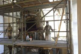 Pyramidenkanzelaltar in der St. Bonifatiuskirche in Wundersleben © Deutsche Stiftung Denkmalschutz/Mertesacker