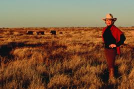 Anne Marion on her Four Sixes Ranch in Texas