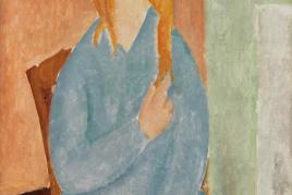 10680 Amedeo Modigliani, Jeune Fille Assise, Les Cheveux Dénoué