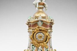 10776 Lot 64 A highly important documentary and dated Meissen mantel clock case