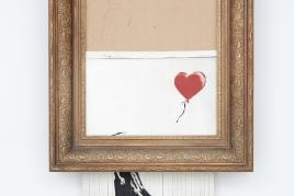 BANKSY’S SHREDDED PAINTING LOVE IS IN THE BIN SELLS FOR RECORD £18,582,000 / $25,383,941 IN RETURN TO SOTHEBY’S LONDON