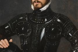 Attributed to Gillis Claeissens, Portrait of a Man in Armour , circa 1560