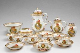 10776 Lot 94 A rare Meissen armorial tea and coffee service