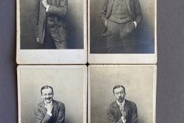 Eugen Herz, der sich in seiner Jugend auch als Schauspieler versuchte, zeigt verschiedene Figuren. © Österreichische Nationalbibliothek