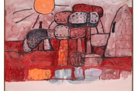 10788 Phillip Guston, Ominous Land - Framed