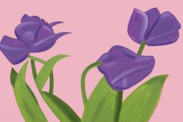 Alex Katz Flowers -Purple Tulips