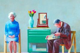 David Hockney, My Parents, 1977, Öl auf Leinwand, 183 x 183 cm, Tate: Purchased 1981 © David Hockney, Foto: Tate