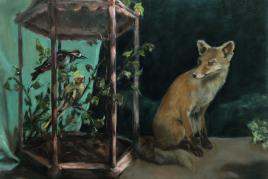 "Nocturne mit Fuchs" Öl auf Leinwand _oil on canvas_ 72 x 95 cm 2020