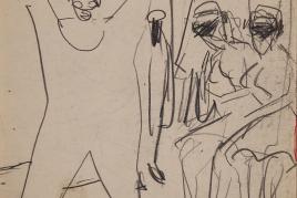 Ernst Ludwig Kirchner, Cabaretszene, 1910, Bleistift, 20,8 x 17 cm