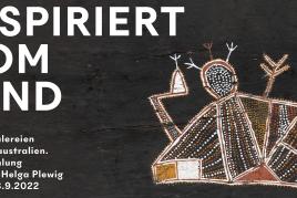 Künstler unbekannt, Ohne Titel (Landkarte von Groote Eylandt), ca. 1950, Erdfarben auf Eukalyptusrinde, © unbekannt