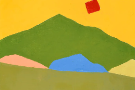 Etel Adnan, 'Landscape', 2014, © The Estate of Etel Adnan. Museé de l’Institut du monde arabe, Paris (donation of Claude and France Lemand)​