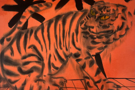 Laura Limbourg Orange Tiger, 2022 Acrylic on canvas 85 x 100 cm