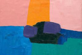 Etel Adnan, Persian (Detail), 1963-1964, Öl auf Leinwand, Kunstsammlung Nordrhein-Westfalen ©VG Bild-Kunst, Bonn 2022