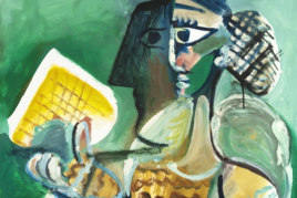 Pablo Picasso, Femme assise à la galette des rois, 1965, oil on canvas, 100 x 73 cm. Est. HK$60m - 80m/ US$7.7m - 10m