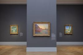 Ausstellungsansicht Claude Monet: Getreideschober, 1890