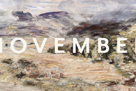 Banner: William McTaggart RSA RSW, Glenramskill, 1908, Oil on canvas, 38 3/4 x 58 inches. Courtesy of The Fine Art Society