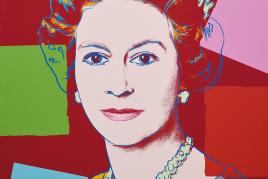 Andy Warhol (1928 - 1987) Queen Elizabeth II of the United Kingdom, aus der Serie Reigning Queens, 1985, signiert, nummeriert, Ed. 9/40, Siebdruck in Farbe auf Lenox Museumskarton, 100 x 80 cm, erzielter Preis € 271.750