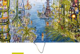 Abbildung: Thitz – „Rio de Janeiro utopica“ , 2022, Mixed Media auf Leinwand, 200 x 140 cm ­