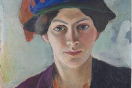 Abb.: August Macke, Frau des Künstlers mit Hut, 1909, Münster, LWL-Museum für Kunst und Kultur, Westfälisches Landesmuseum, © LWL-MKuK – ARTOTHEK