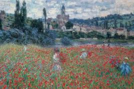 Claude Monet, Mohnblumen bei Vétheuil, um 1879, Öl auf Leinwand, 73 x 92 cm, Sammlung Emil Bührle, Dauerleihgabe im Kunsthaus Zürich