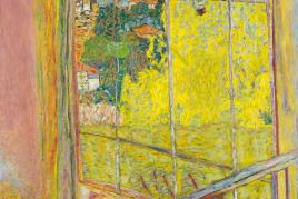 Pierre Bonnard The studio with mimosa 1939–46 oil on canvas 127.5 × 127.5 cm Centre Pompidou, Paris, Musée national d’art moderne-Centre de création industrielle Purchased from Charles Terrasse, 1979 Photo © Centre Pompidou, MNAM-CCI, Dist. RMN-Grand Palais / Bertrand Prévost