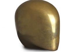 Hede Bühl  Kopf 1995. Eins von 12 Exemplaren.  Bronze poliert mit goldgelber Patina. 17,5x14,5x21 cm Ergebnis|Result: 27.269€