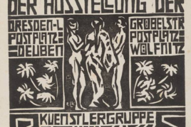 Ernst Ludwig Kirchner, Einladung zur Ausstellung der Künstlergruppe Brücke, 1906, Holzschnitt